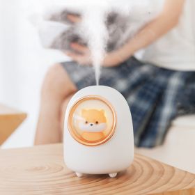 Cartoon Space Capsule Portable Wireless Humidifier (Option: White-Battery)