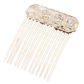 3 Pcs Metal Side Comb Chinese Old Style Hairpin Decorative Hair Combs DIY Bridal Hair Accessories, KC Gold Hair Pin