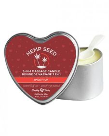 Earthly Body 3 In 1 Massage Heart Candle Spice It Up 4oz