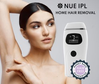 NUE IPL FDA Cleared Home Hair Removal Device offers Pain Free and Permanent Hair Removal Anywhere Hair Grows