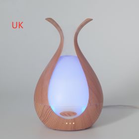 Home Office Humidifier Small Essential Oil Night Light Aroma Diffuser (Option: Colorful Wood grain-UK)