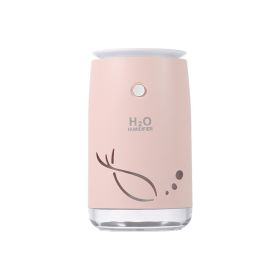 New Small Tail Fish Night Light Humidifier USB Mini Car Air Purifier Household Humidifier (Option: Pink-USB)