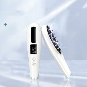 Color Light Vibration Ion Micro-current Hair Care Instrument (Option: White English)