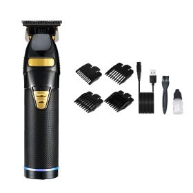 High Power Rechargeable LCD Household Hair Clipper (Option: Black USB)