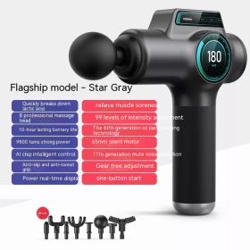 Massage Gun Small Muscle Massager Household (Option: Exclusive Model 99 File Gray)