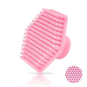 Cross-border Silicone Scrubber New Upgrade Gentle Silicone Face Brush Exfoliating Silicone Beard Facial Brush (Color: pink)