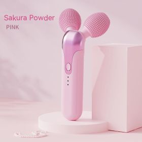 Facial Cleansing And Face Slimming Roller Vibration Facial Beauty (Option: Cherry Blossom Powder-USB)