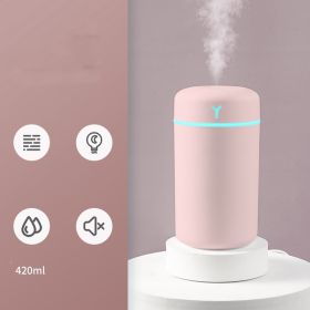 Portable Rechargeable Seven-color Silent Aromatherapy Car Humidifier (Option: Pink-USB models-USB)
