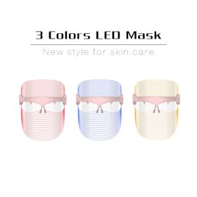 Photon IPL Device Home Face Color Light Beauty Mask (Option: 3 Colors-White)