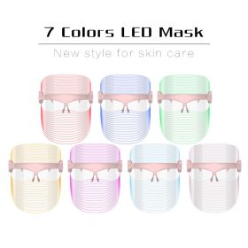 Photon IPL Device Home Face Color Light Beauty Mask (Option: 7 Colors-White)