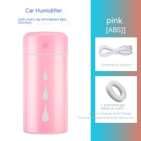 Car Humidifier Aromatherapy Spray Remove Odor (Option: ABS Pink)