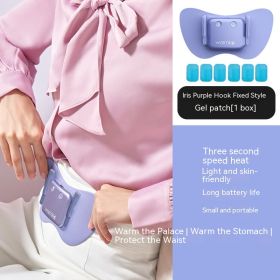 Portable Fever And Pain In The Waist Belt During Female Menstrual Period (Option: Purple hook gel paste-USB)