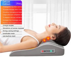 Neck Massager Neck Waist Back Lumbar Spine Lumbar Massage Cushion Home Kneading Pillow (Option: Luxury Intelligence-UK)