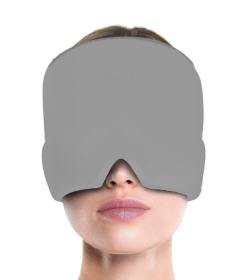 Hot & Cold Gel Therapy Headache Migraine Relief Cap (Color: Gray Set)
