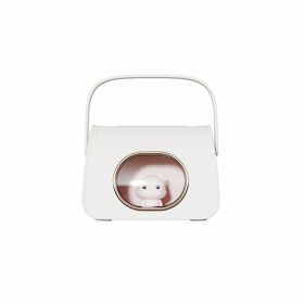 Cute Pet Double Spray Humidifier Cute Mini Large Capacity (Option: White Cat-Rechargeable Version)